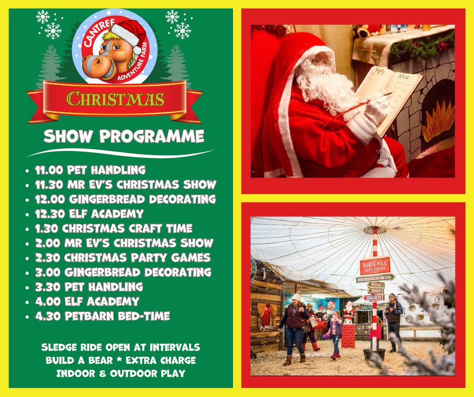 Get ready for festive enchantment at Cantref Adventure Farm! We're thrilled to open our Christmas Experience this weekend. Enjoy the lowest price tickets this weekend for a magical day filled with more than just a visit to Santa
cantref.com/book/christmas…
#CantrefChristmasMagic