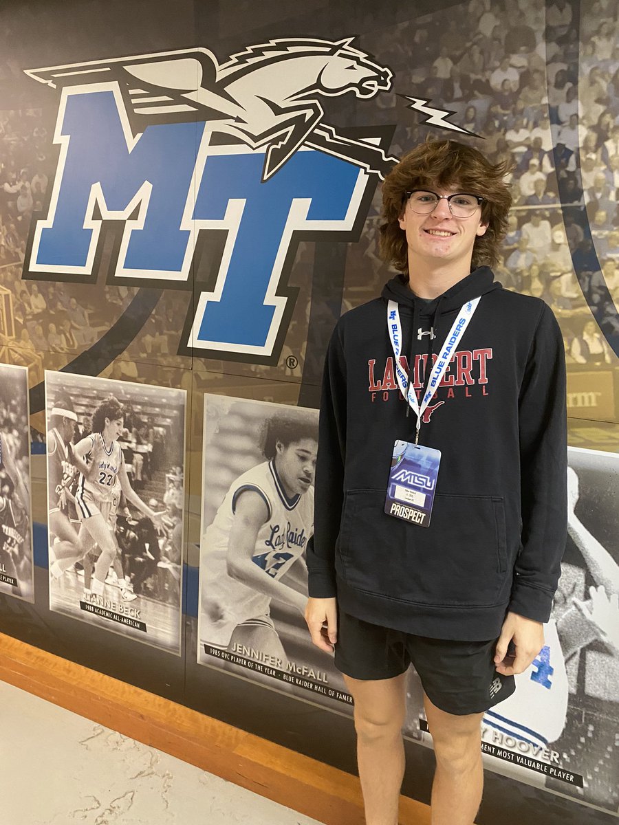 Thanks for the hospitality @MT_FB A 7-hour round trip to visit but y’all made it worth it. Great facilities and more to come with the Student Athlete Performance Center set to open in 2025. @RecruitLambert @mtbeach29 @coachkeels4 @CoachRoyston_MT @Austin_Cochran1 @CoachStock