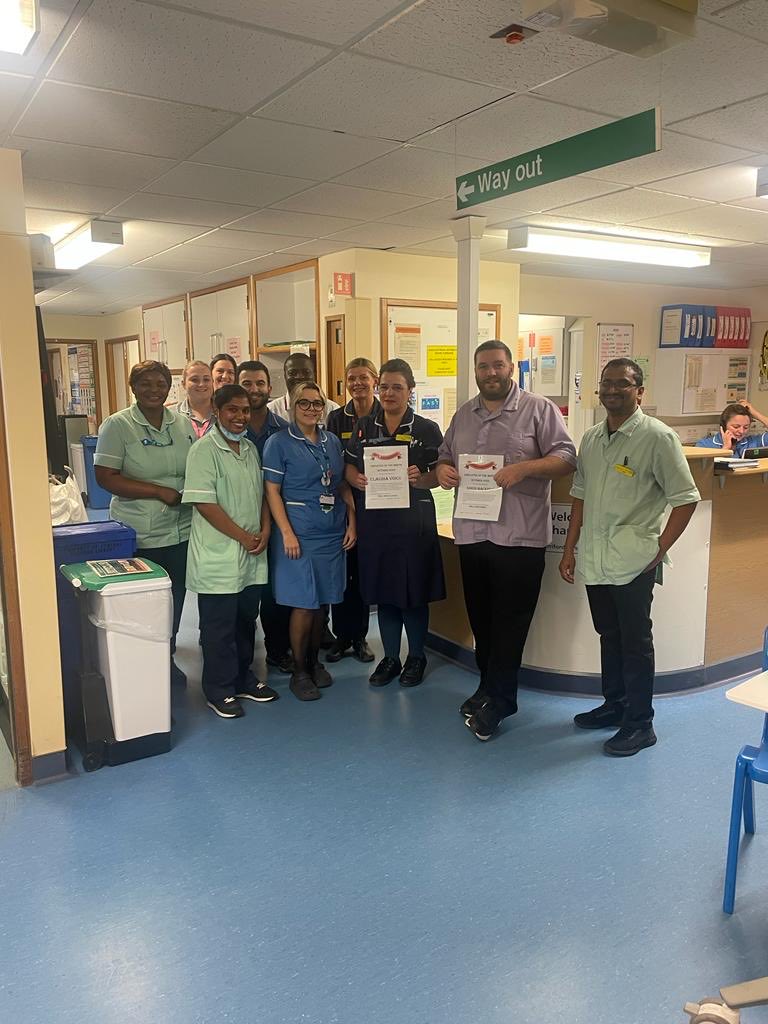 Celebrating our recent Employees of the Month nominated by their team , for outstanding contributions to Team Sharp. So lovely for staff to be recognised for their hard work,supporting each other and delivering excellent patient care ⁦<a href="/sue_timminsNHS/">Sue Timmins</a>⁩ ⁦<a href="/ginahorner87/">gina horner</a>⁩