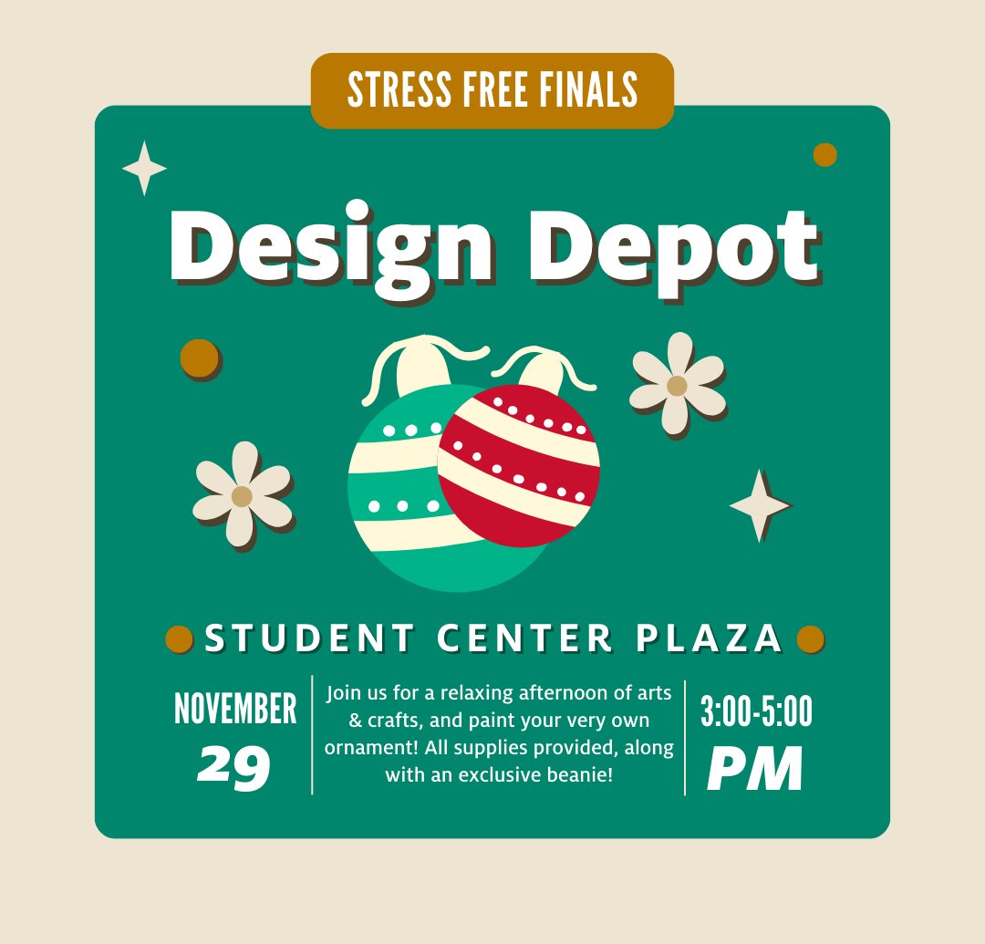 Mark your 📅 coogs! We are one week away from Stress Free finals to begin! Take a break from finals & enjoy a week fun of activities, giveaways, resources! For a list of events visit the link in our bio! #UniversityofHouston