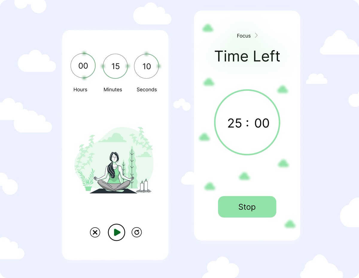 Susmita_Smiles's tweet image. Today, as part of my daily UI challenge, I designed a countdown timer.⏲️