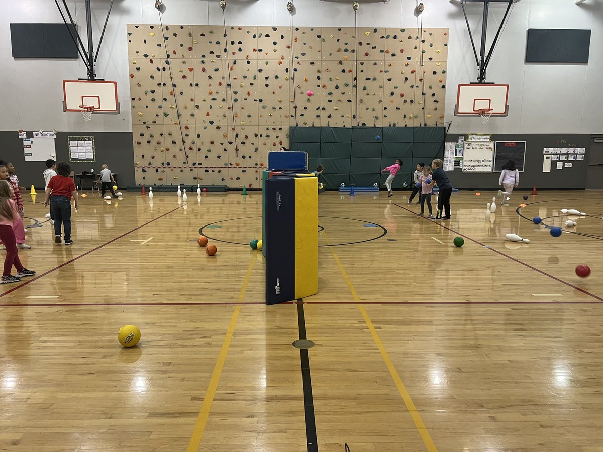 Jefferson students are reviewing overhand throwing this week. Really showing they can do hard things as they play battleship. #creatingacultureoflearning