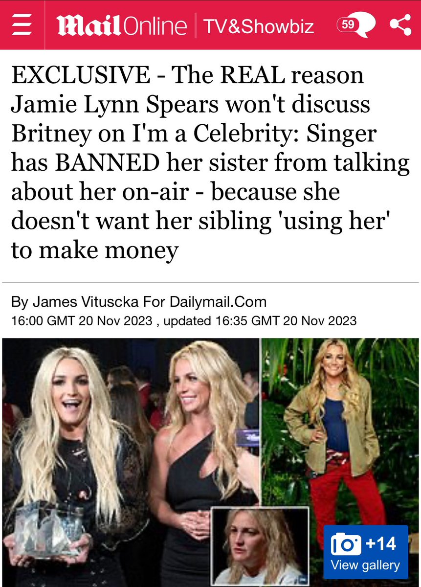 britneycharts's tweet photo. “Britney banned Jamie Lynn from talking about her, She told her to, for once, make her money without feeling the need to use her sister’s name to get a contract” https://t.co/zG3UoVvPye