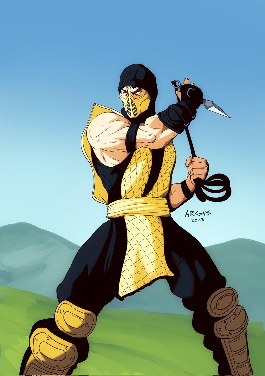 ArgusDelNorte's tweet photo. Scorpion MK II fan art 🐌

#mortalkombat #scorpion #mk #mk1 #fanart #animeedits #animeart #animeretro https://t.co/bTuAltwLI9