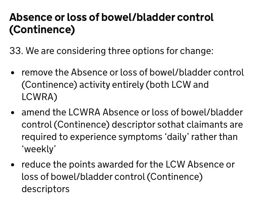 Can’t help wondering if the proposed change to the WCA re incontinence is a preemptive move now the government has got sick/disabled people shitting themselves about their sickness/disability income A proud moment for gov as it attacks most vulnerable. Again