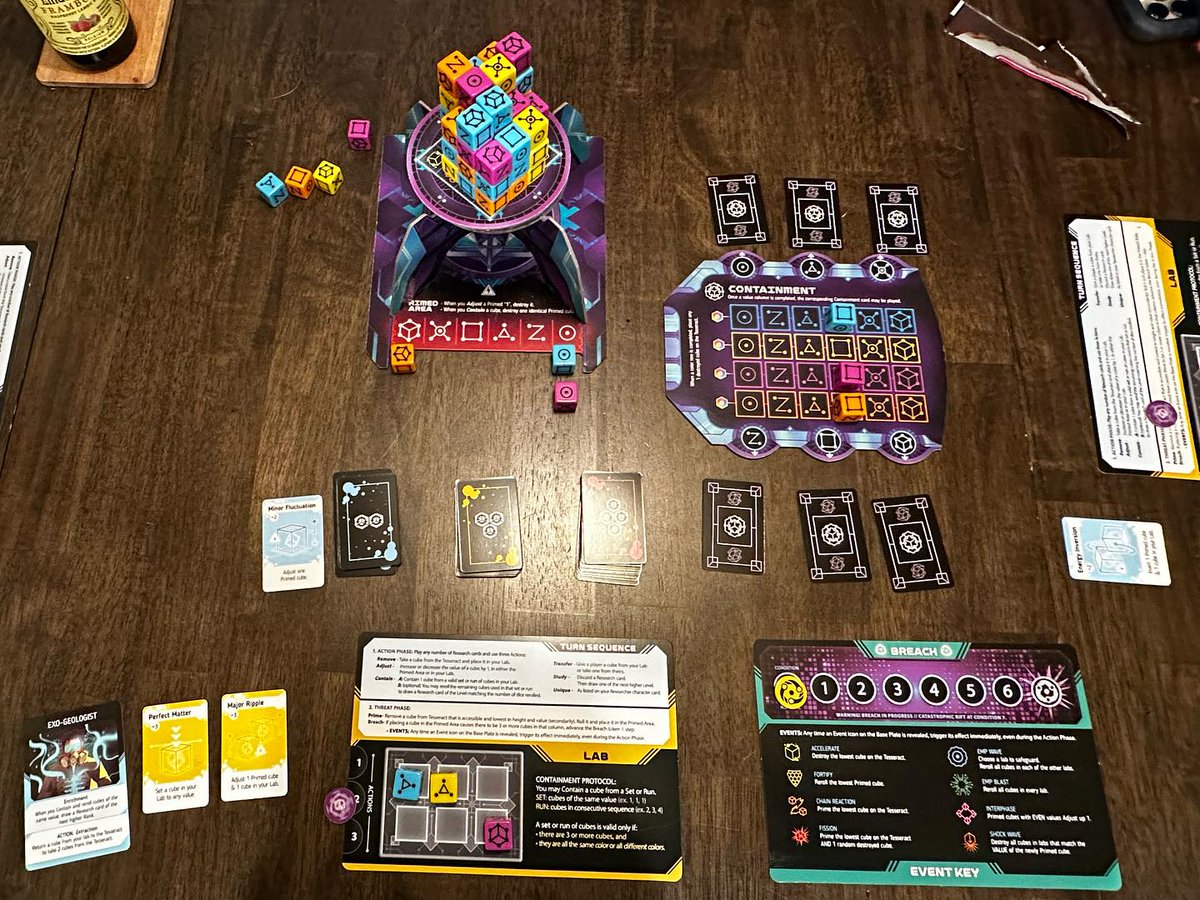 rivertowngames's tweet photo. The owner played Tesseract for their family game night. They beat it, but barely. @smirkanddagger #boardgames #boardgamer #redwingmn #nerdgames #tesseract https://t.co/jAszThPpI9