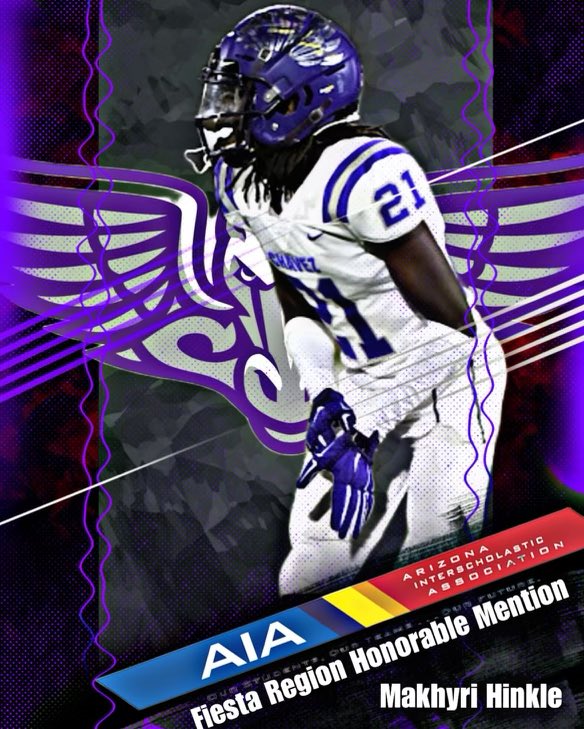 CChavezFB's tweet photo. Congrats to our Cesar Chavez Champions on making Fiesta Region Honorable Mention! 💜🤍

YR 24 @knudson_tyree QB
YR 24 @MakhyriHinkle26 DB 
YR 24 @philraya_8 WR/P https://t.co/Wi7uMAIcYQ