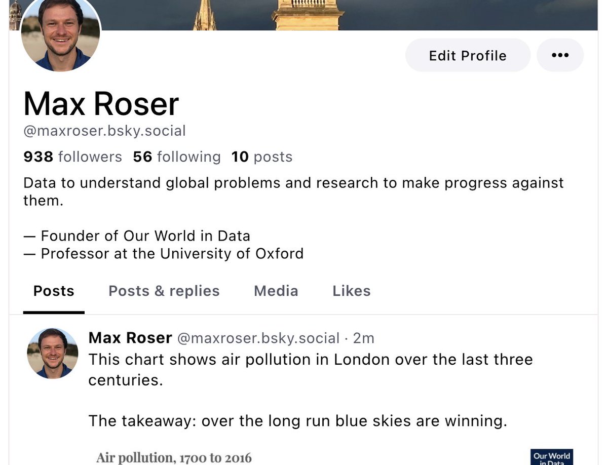 If you are following me here, you might also want to follow me over on the other platform: bsky.app/profile/maxros… I only just started there, but so far, I like that platform a lot.