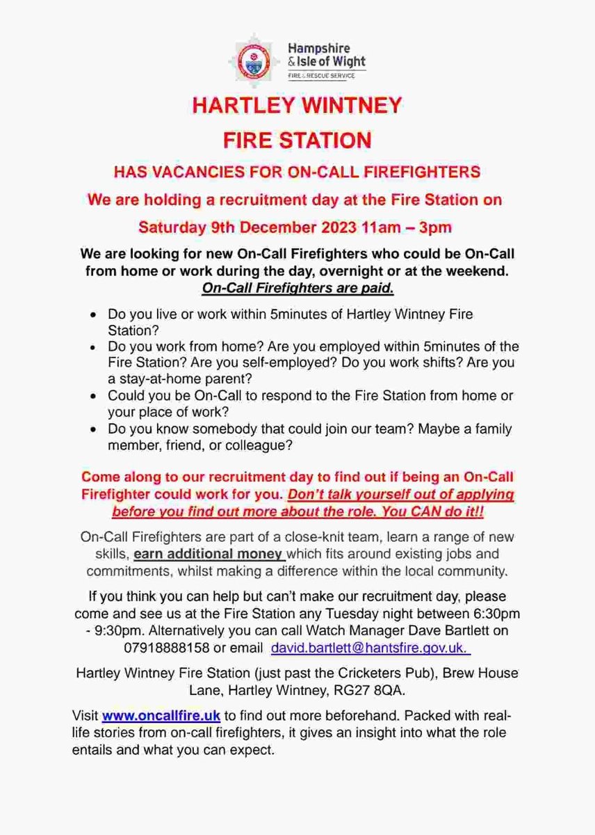 Hartley Wintney Fire Station💙 tweet media