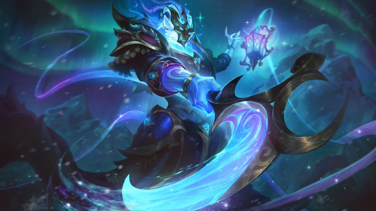lol_es's tweet photo. La Aurora debe brillar otra vez.

❄️ Hwei bendición invernal
❄️ Senna bendición invernal
❄️ Sylas bendición invernal
❄️ Thresh bendición invernal https://t.co/GLdizBp0Rc