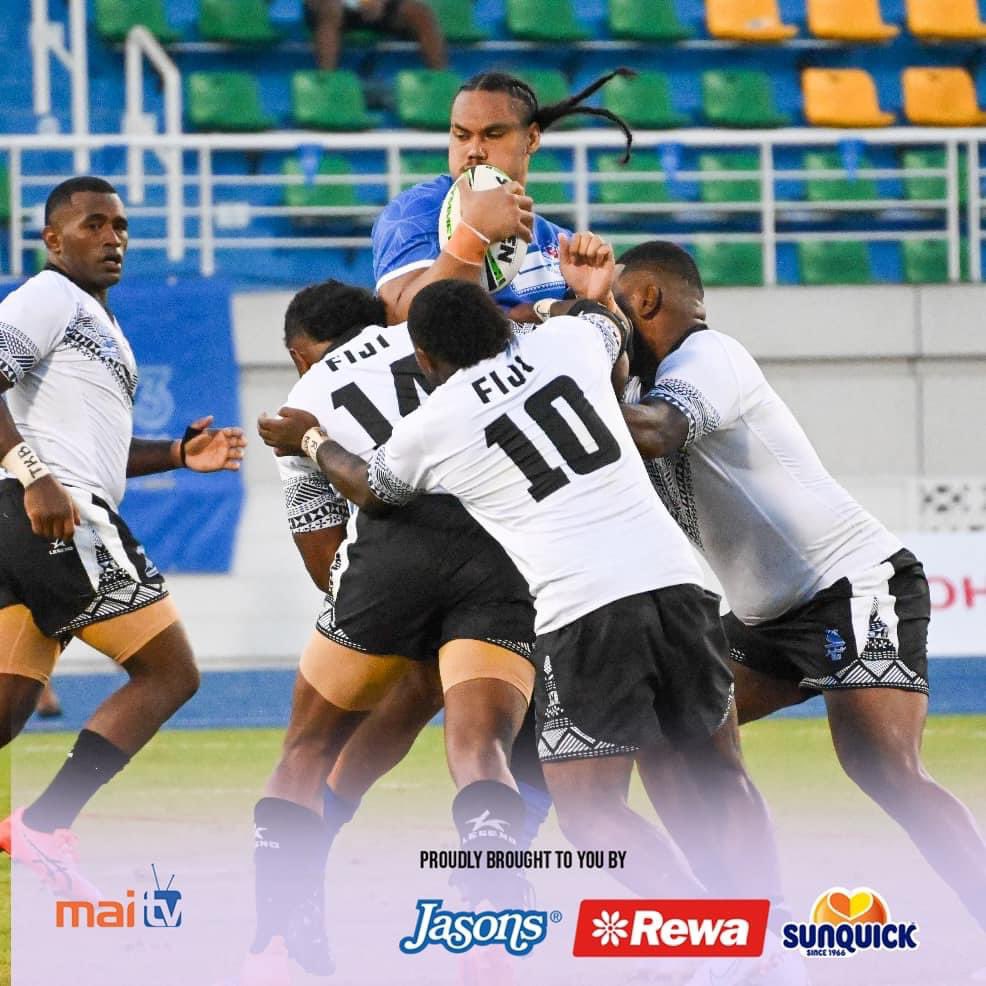 maitvfiji's tweet photo. Fiji Bati lost to Samoa 18-12 in their second match at National Stadium, Honiara, Solomon Islands
#PacificGames2023 #SOL23 #TeamFiji #Fiji 🇫🇯🇼🇸🇸🇧 https://t.co/AKuan2pqv9