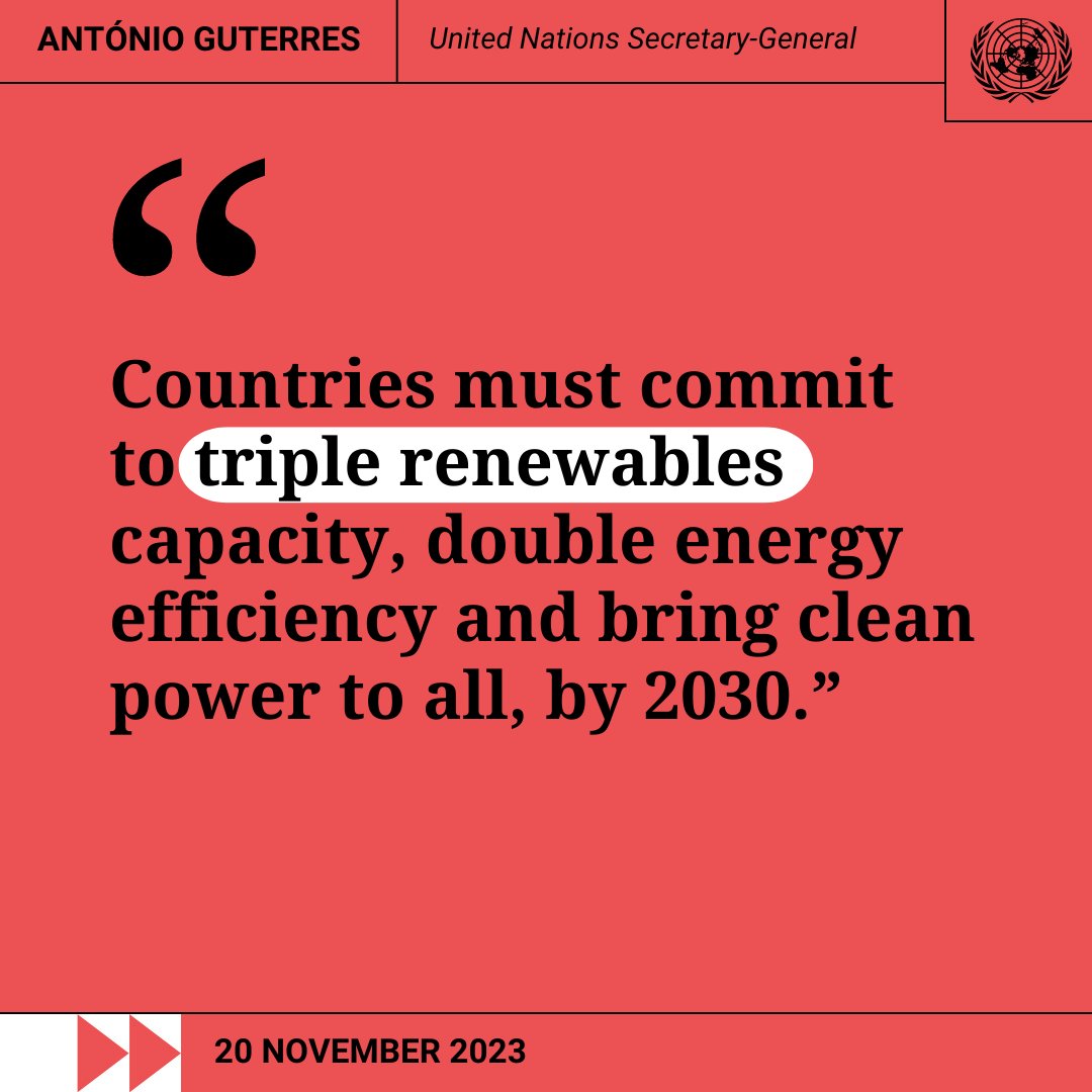 “Leaders must drastically up their game now,
with record ambition,
record action
and record emissions reductions.”
— @antonioguterres on new @UNEP #EmissionsGap report, which urges dramatic #ClimateAction to avoid a climate catastrophe. un.org/sg/en/content/…