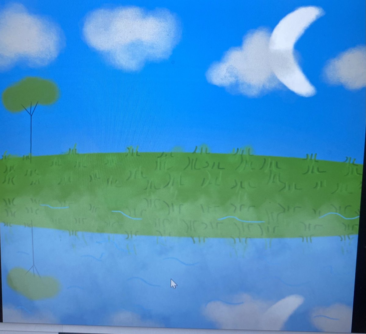 missokinloch's tweet photo. Today we used the Sketchbook app to create symmetrical drawings. Lots of the learners created a water reflection using a horizontal line of symmetry!🌅✍️📏. @StFrancis_PS https://t.co/g4EuuI2gsO