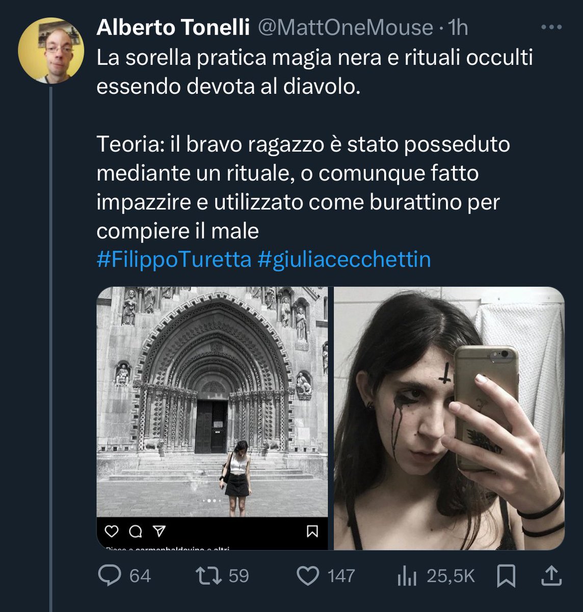 fasulo_antonio's tweet photo. Che cazzo mi tocca leggere.

#GIULIACECCHETTIN
#ElenaCecchettin #FilippoTuretta https://t.co/T26dGiO6I3
