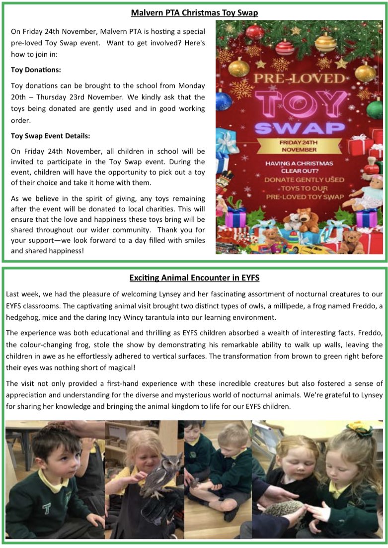 malvernprimary's tweet image. Take a Look 👓 || Please have a read of our latest newsletter. 

@MalvernPTA 
@NextEnergyUK 
@AnimalsTakeOver 
@andyoddsock 
@BikeabilityUK 
@SustransNorth 
@Vibeukoutdoors 

#WeAreMalvern 
#TogetherStronger 
#WhereGreatnessGrows 💚💛