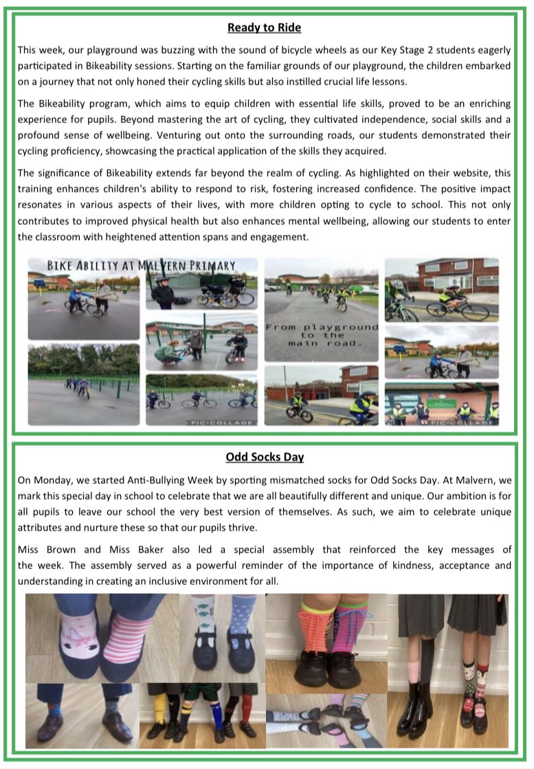 malvernprimary's tweet image. Take a Look 👓 || Please have a read of our latest newsletter. 

@MalvernPTA 
@NextEnergyUK 
@AnimalsTakeOver 
@andyoddsock 
@BikeabilityUK 
@SustransNorth 
@Vibeukoutdoors 

#WeAreMalvern 
#TogetherStronger 
#WhereGreatnessGrows 💚💛