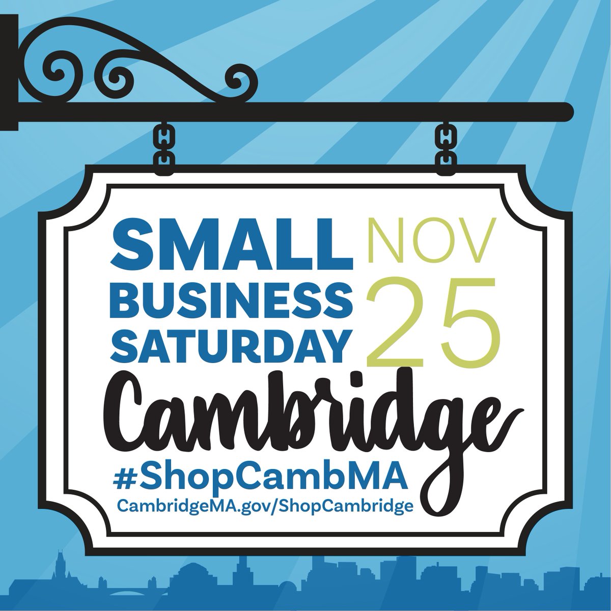 #SmallBizSaturday is November 25! Save the date and shop local to support #CambMA small businesses this holiday season! For local specials, visit camb.ma/3upcjhe #ShopCambMA