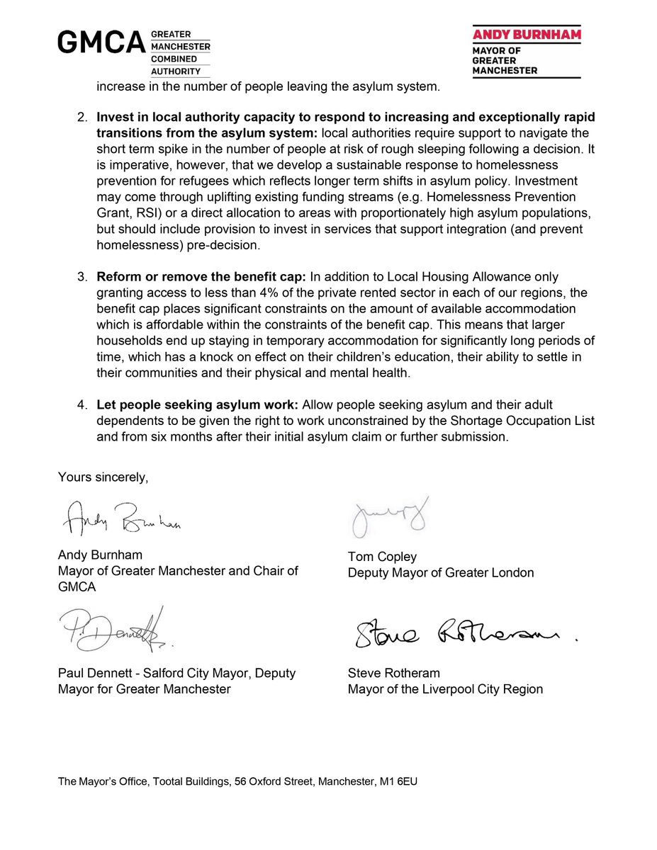 📝 Andy and @salford_mayor have joined @LCRMayor and @tomcopley to set out an offer to the Government to work with us to end rough sleeping and prevent homelessness. Ahead of the Autumn Statement, let's come together to find solutions to the issues we face. Read the letter 👇