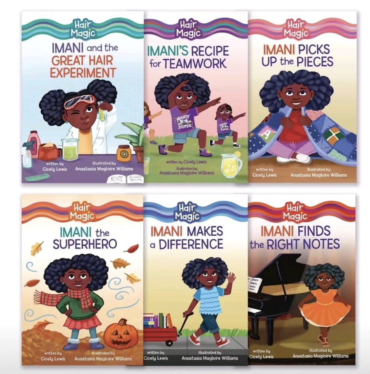 💙📚RELEASING IN 2024📚💙: Hair Magic Series (10 books total) with READ WOKE, Lerner Books and Cicely Lewis #kidlit #illustrator #readwoke #publishing #blackhair #hairlove #hairmagic