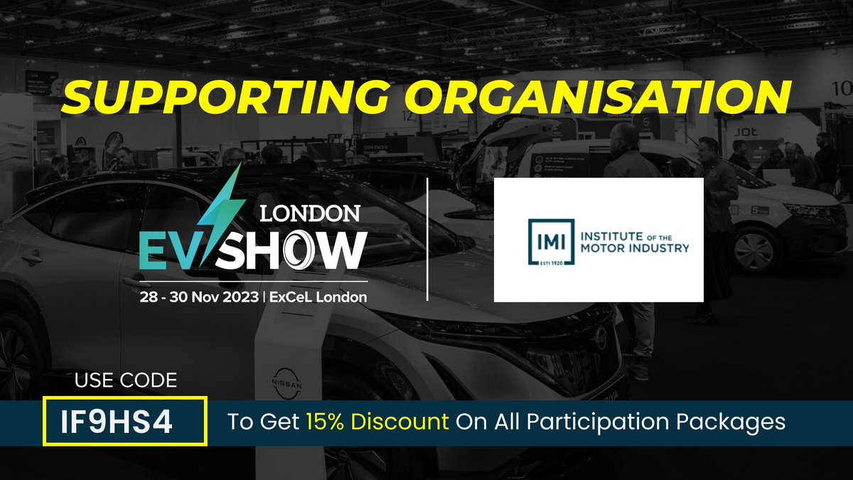 The_IMI's tweet photo. We will be at the @londonevshow as supporting organisation at the end of this month! 
The IMI's @aviahayley, will be live on stage on the opening day.
Book your tickets now. 
#IMICommunity #londonevshow #evshow23 #londonevshow23 #excellondon #ev #electricvehicles #emobility https://t.co/txJS82mMTp