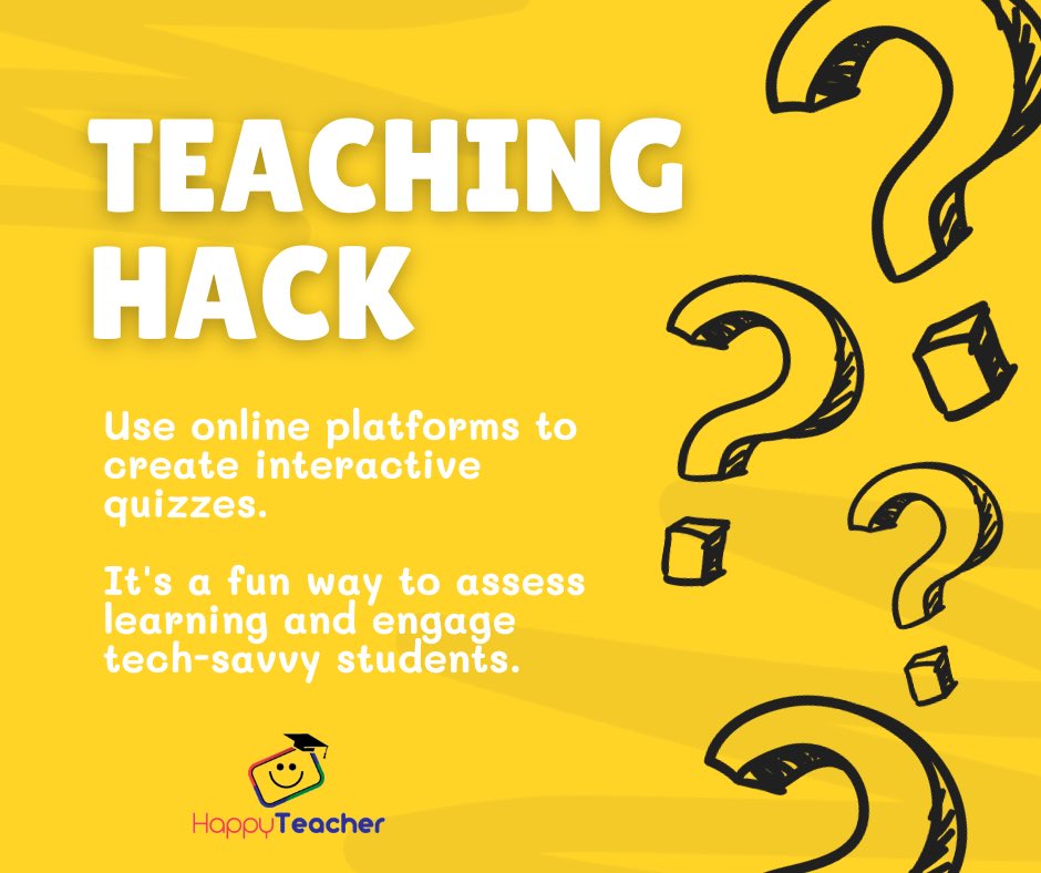 HappyTeacherPD's tweet image. What's your favorite quiz-making tool? Share your recommendations! 🌐📊 #TeachingHack #InteractiveQuizzes