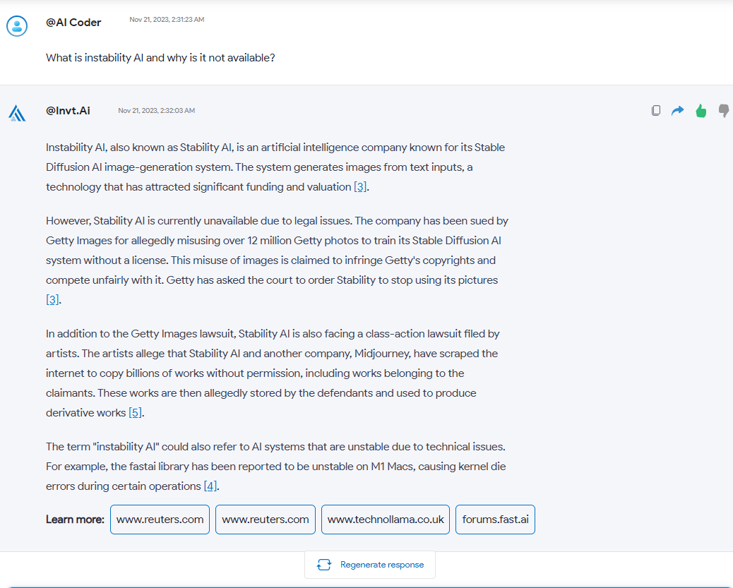 Yes our #INVTAI assistant confirmed it.