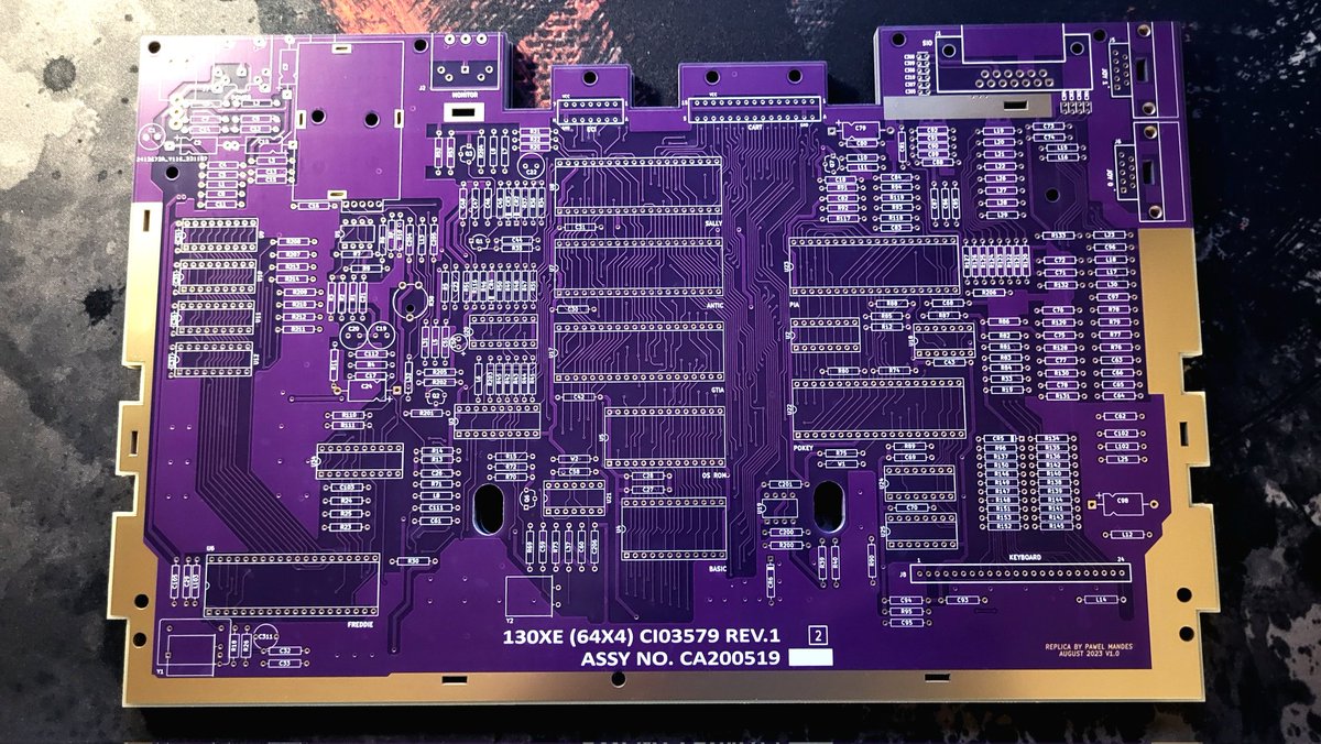 devzine_pl's tweet photo. After so many months since the first dash in #KiCad, many sleepless hours of measuring and comparing (procrastination and side projects), it finally took physical form - my replica of the last #Atari 65/130 XE motherboard ๐
#XEReplica #Atari8bit #Atari130XE #Atari65XE #DIY https://t.co/MIaPUoA2Gj
