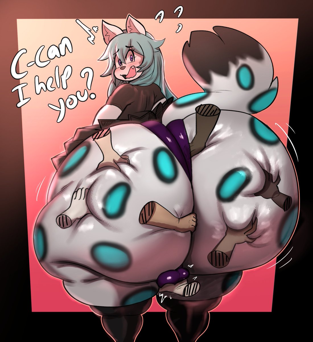 InuzuArt's tweet photo. For @/tisfoolish ! Getting a lot of attention from a lot of hands! https://t.co/W5AWRzjds4
