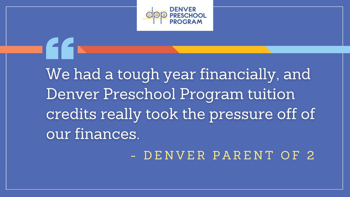 dpp_org works to make high-quality preschool and #ECE accessible and affordable for all families in Denver. Our preschool tuition credits are available to all #Denver families, regardless of income, race, or where they live.