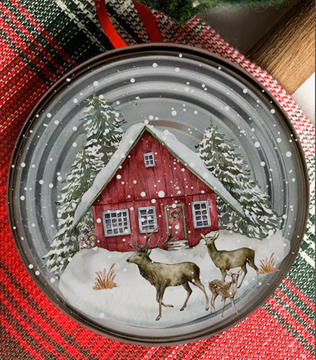 HolidayFinds's tweet photo. Embrace the festive spirit with our snowy Red Cabin tin #Christmas tree ornament! 🎄
#Handmade with love, this charming piece adds warmth to your holiday decor. 
📢Only 3 left! 
Secure yours now and make your Christmas tree sparkle with rustic elegance. 

#HolidayFinds #HolidayDecor #HandmadeTin #Christmasgifts #GiftIdeas

https://t.co/p3VFYbsHNI