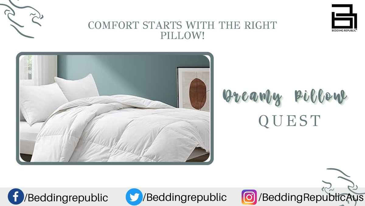 BeddingRepublic's tweet photo. Dreamy Nights Await! ✨ Dive into the world of pillows and discover the magic. 

Blog Link
👉 https://t.co/i767tKRkPY

#quilt #doona #duvet #quiltguide #bedding #bedlinen #australia #aussiebedding #beddingrepublic #polycotton #pillow #memoryfoampillow #featherpillow #summer https://t.co/NxZtGjsagS