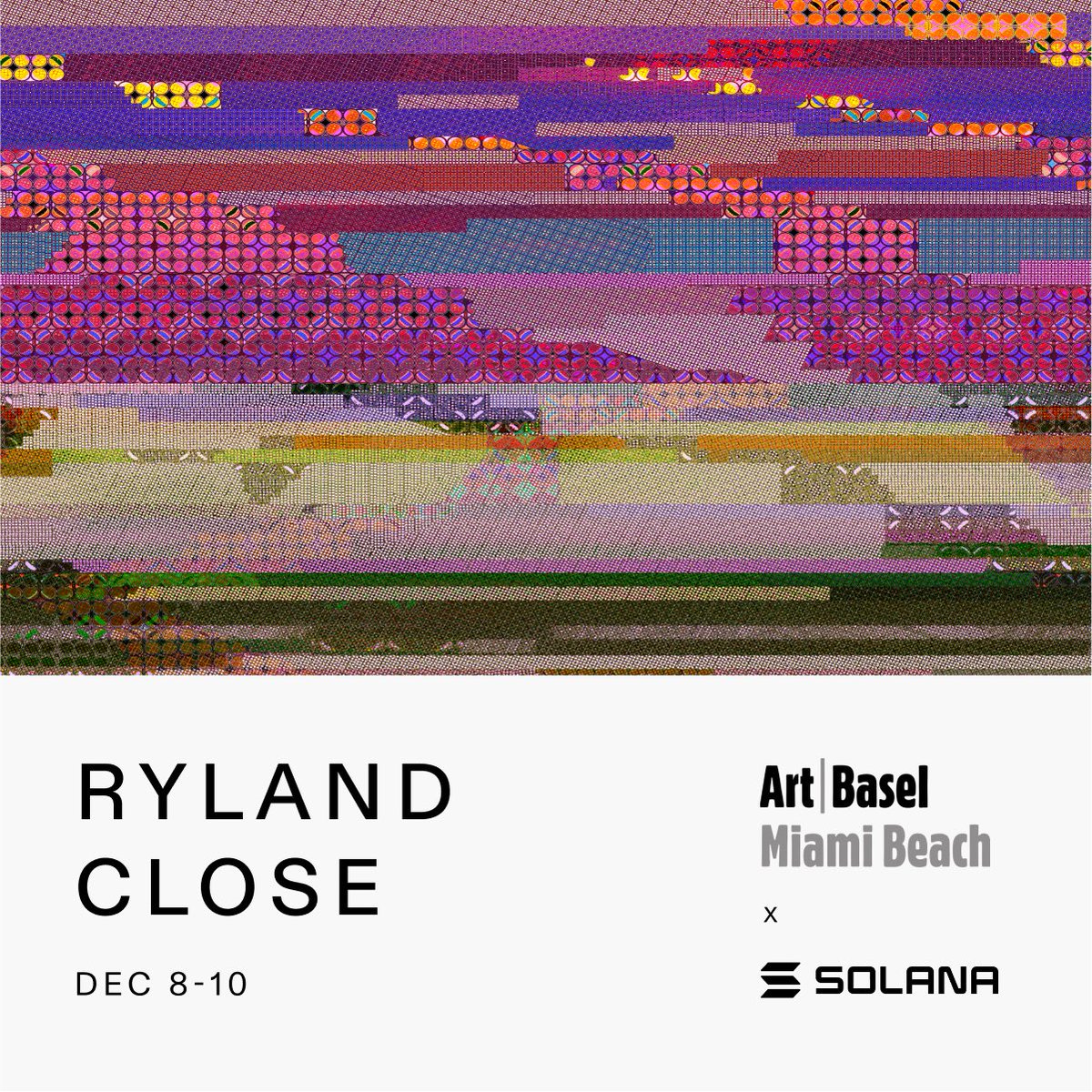 GM — I’m thrilled to announce that my art will be exhibited at @ArtBasel Miami Beach alongside other talented friends. The event is open to the public December 8-10 and you can find my work featured in the @Solana footprint. solana.com/art-basel #artbaselmiamibeach