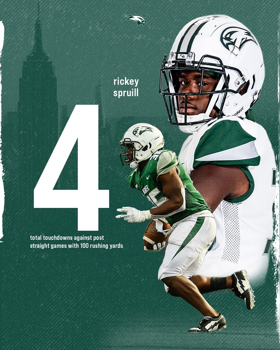 Wagner College Football (@wagner_football) on Twitter photo 4⃣ total touchdowns in the season finale
4⃣ straight games with 1⃣0⃣0⃣ yards rushing
What a way to end the season for <a href="/RickeySpruill36/">Rickey Spruill</a>
#LetsFly 4⃣ total touchdowns in the season finale
4⃣ straight games with 1⃣0⃣0⃣ yards rushing
What a way to end the season for <a href="/RickeySpruill36/">Rickey Spruill</a>
#LetsFly