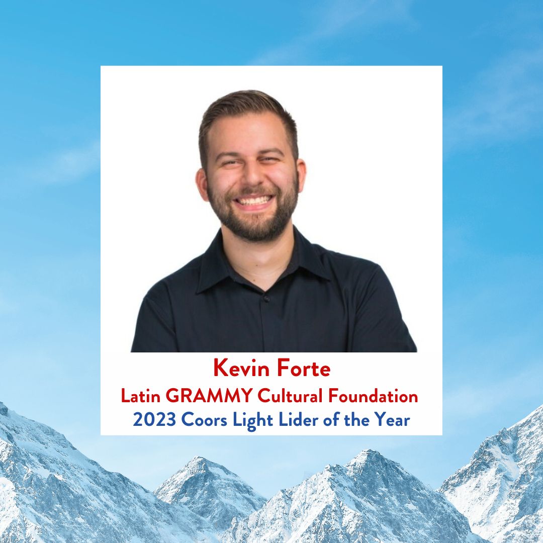 Congratulations, Kevin Forte, 2023 Coors Light Líder of the Year! 🏆Kevin is the Program Manager of <a href="/LatinGRAMMYFdn/">LatinGRAMMYFdn</a>, a nonprofit dedicated to furthering international awareness &amp; appreciation of the significant contributions of Latin music and its makers.
#CoorsLightLideres