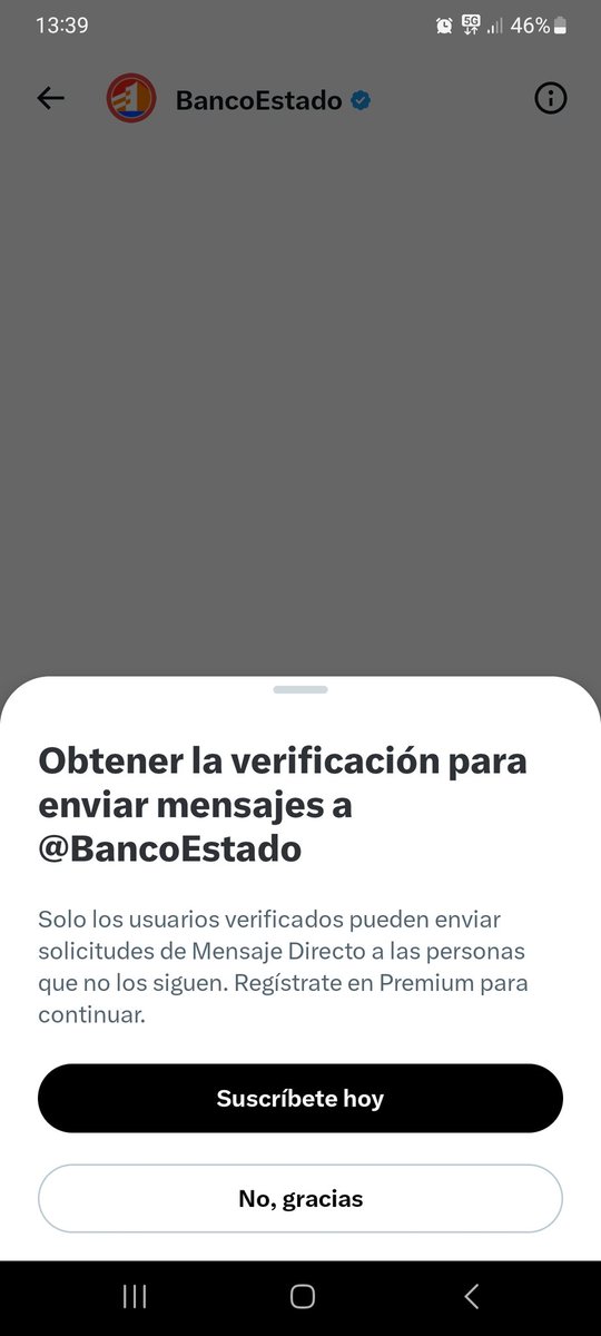 mayoedith's tweet photo. @BancoEstado No deja mandar mensaje privado y no voy a pagar para eso. https://t.co/G0ohAUtRSv