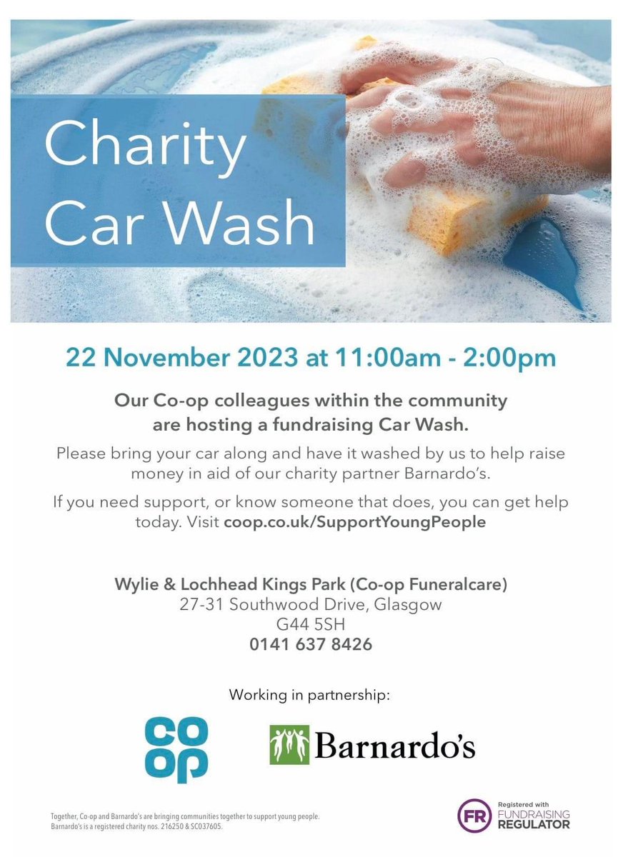 Looking forward to this pop along get your car cleaned 🧽 all for a fantastic cause <a href="/FOKPglasgow/">Friends- Kings Park</a> <a href="/croftfootschool/">Croftfoot Primary</a> @Nick_FARE @KPSSPupilSupp <a href="/MachrieSchool/">Machrie Nursery</a> <a href="/StMirinsPS/">St Mirin’s Primary School</a> @fionaherriot <a href="/Tom_MPM/">Tom Copeland</a> <a href="/StephenProvan/">Stephen provan</a>