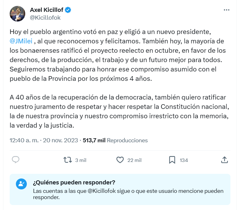 laucantoni's tweet photo. Que bueno sería si liberaras los comentarios @kicillofok para que todos los bonaerense que ratificaron con su voto te puedan responder con sus mensajes de apoyo 😢 pero como no entiendo mucho de ratificar tu gobierno no te juzgo pero me expreso... https://t.co/7ybajSsyNb