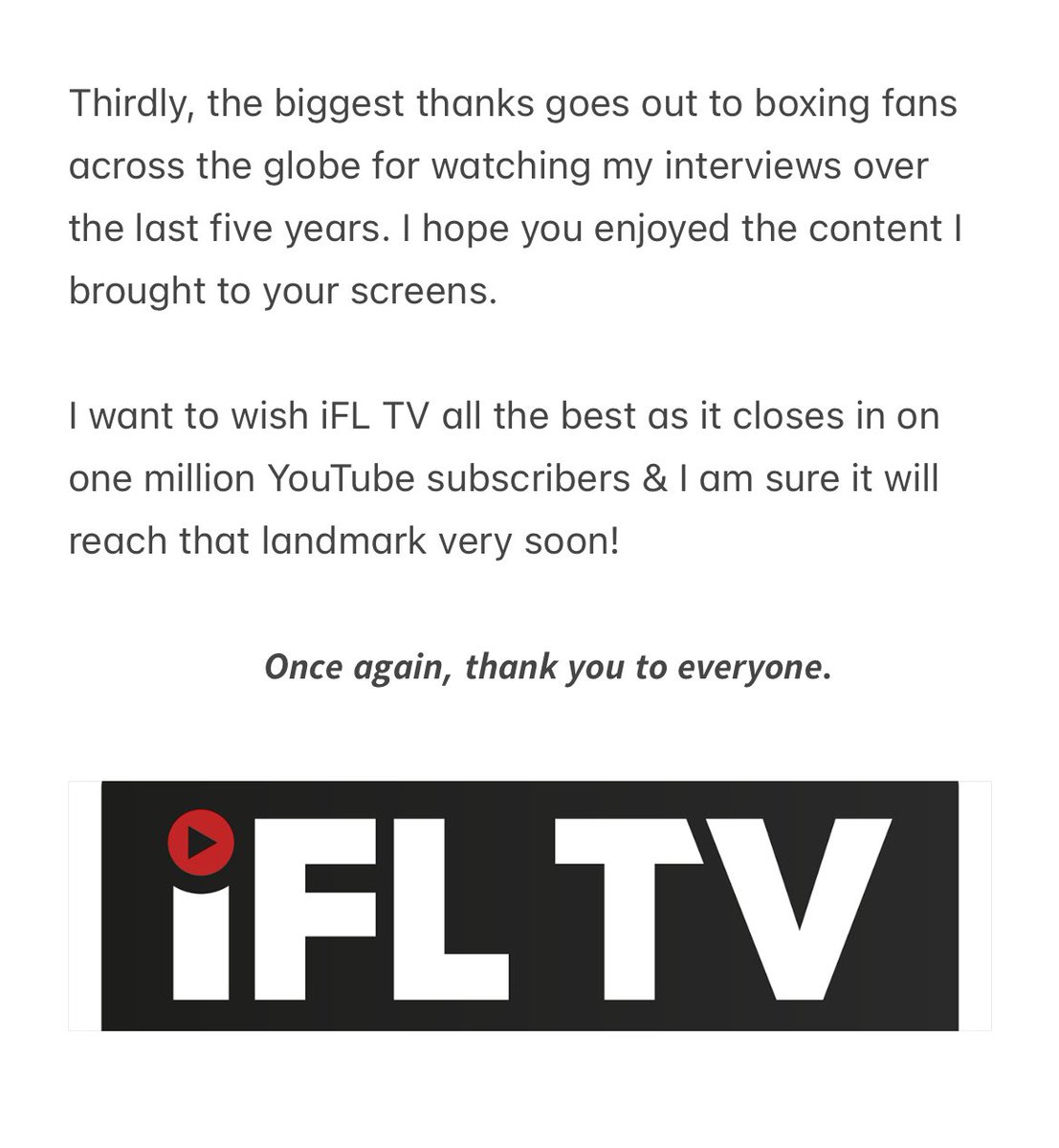 𝙏𝙝𝙖𝙣𝙠 𝙮𝙤𝙪, 𝙞𝙁𝙇 𝙏𝙑.