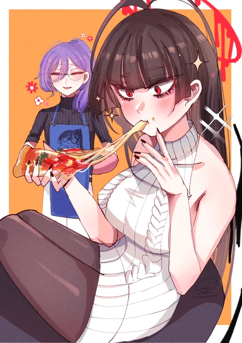 Day85 ピザ#ブルアカ #剣先ツルギ #100日チャレンジ 