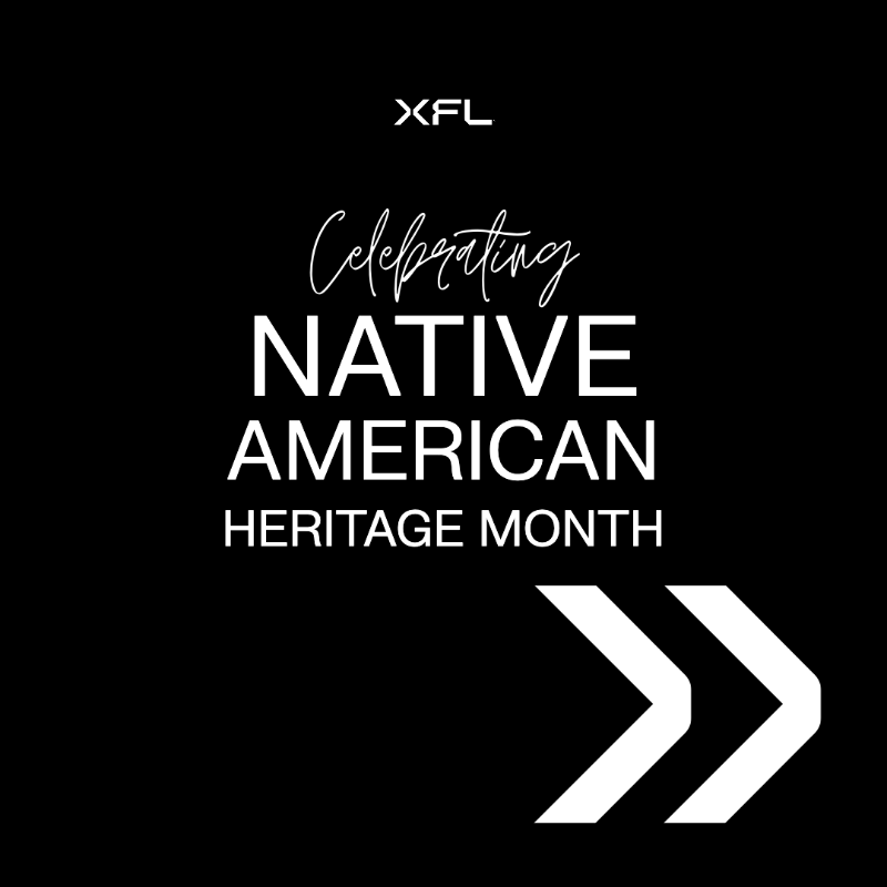 TheUFL's tweet photo. In honor of #NativeAmericanHeritageMonth, we want to honor and highlight our very own Indigenous Native Peoples within the XFL family. 

#XFL | @XFLRenegades | @XFLRoughnecks https://t.co/d878lO6qtx