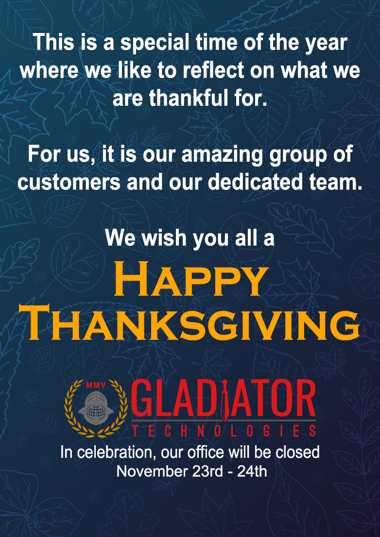 gladiatortech's tweet photo. Happy Thanksgiving https://t.co/m0lokvV1hk