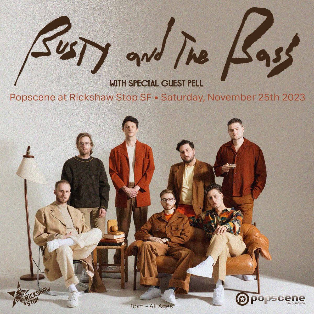 popsceneSF's tweet photo. A VERY SPECIAL POST-THANKSGIVING POPSCENE!

🦃🪩🍂🕺

BUSTY AND THE BASS
Saturday, 11/25
@rickshawstopsf 
8pm/all ages

With special guest PELL

@BustyandtheBass @PELLYEAH 

GET TIX HERE 🎟️⬇️

https://t.co/tSA7nkMqz7 https://t.co/6GBceyRkyp