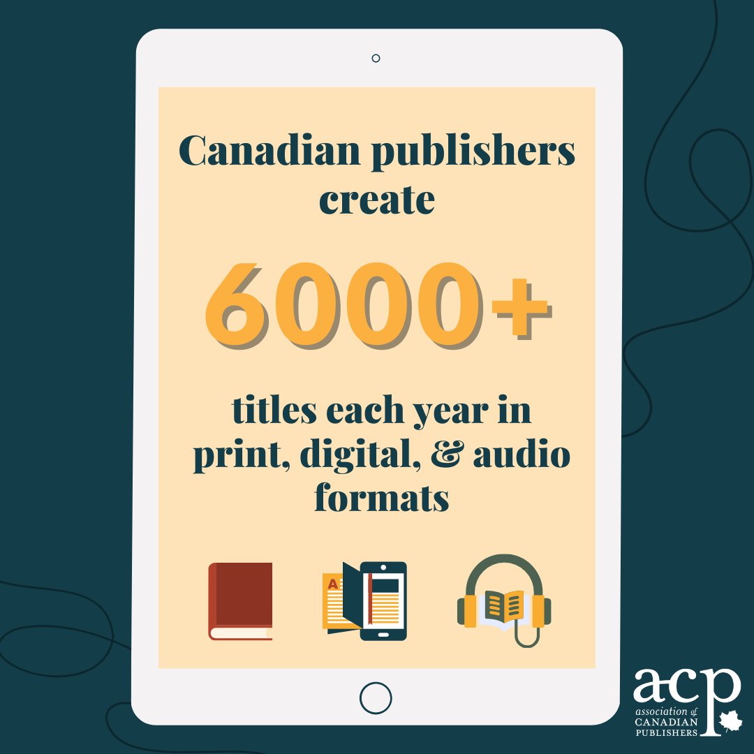 Did you know that Canadian publishers publish over 6,000 titles each year in print, digital and audio formats? Independent publishers are an essential pillar in Canada’s creative sector, contributing to a 1.5 billion dollar industry. #cdnbooks #cdnpoli