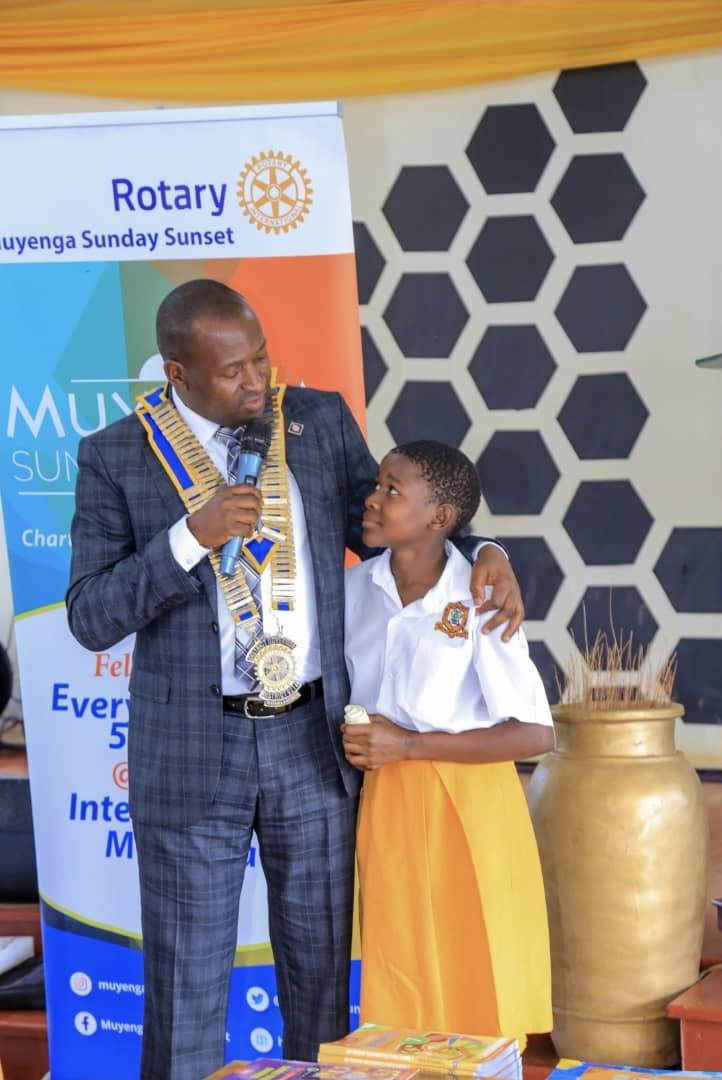 During my Official visit to the Rotary Club of Muyenga Sunday Sunset project site at Kisugu Junior School,  I got a friend called Nakaweesi Nahia aged 11 whom I am going to pay school fees for from the level where she is up to University level.