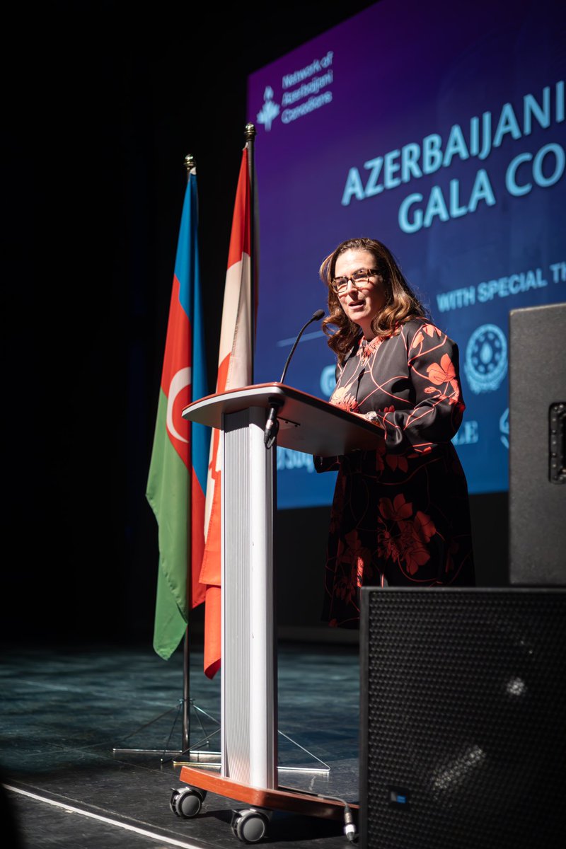 azcanet's tweet photo. We are endlessly proud! Last week, the Network of Azerbaijani Canadians, in partnership with @_ITCHF, hosted our annual gala event celebrating Azerbaijani Heritage as part of the Turkic world at the Richmond Hill Centre for the Performing Arts✨

Thank you to the incredible Seven Beauties Ensemble and artistic director, the Honoured Artist of Azerbaijan, @manafzadeturan, for an unforgettable evening of music, art, heritage and diversity!

Thank you, Minister @YaaraSaks, MP @fsorbara, MP @AliEhsassi, for your heartfelt speeches to the community. Thanks to MP @shafqatalimp for your recognition and congratulatory scrolls.

A special thank you to our esteemed guests, elected officials, diplomats, our generous sponsors, partners, our wonderful Azerbaijani Canadian community and our dear friends in the Turkish Canadian community, amongst many others, for sharing this beautiful evening with us.❤️🇦🇿🇨🇦 

#heritage #Toronto #cdnpoli