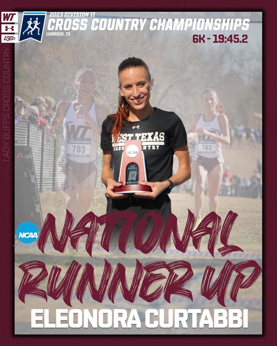 WTAMU_XCTF's tweet photo. Eleonora Curtabbi is the 2023 NCAA DII National Runner-up!!
๐
โขRan her personal best time breaking under 20 minutes (6k)
โข3x All-American in cross country- the most honors in Lady Buff xc history
#BuffNation #InDanielwetrust #WeMove #ncaaxc https://t.co/aSU3bmB3Ok