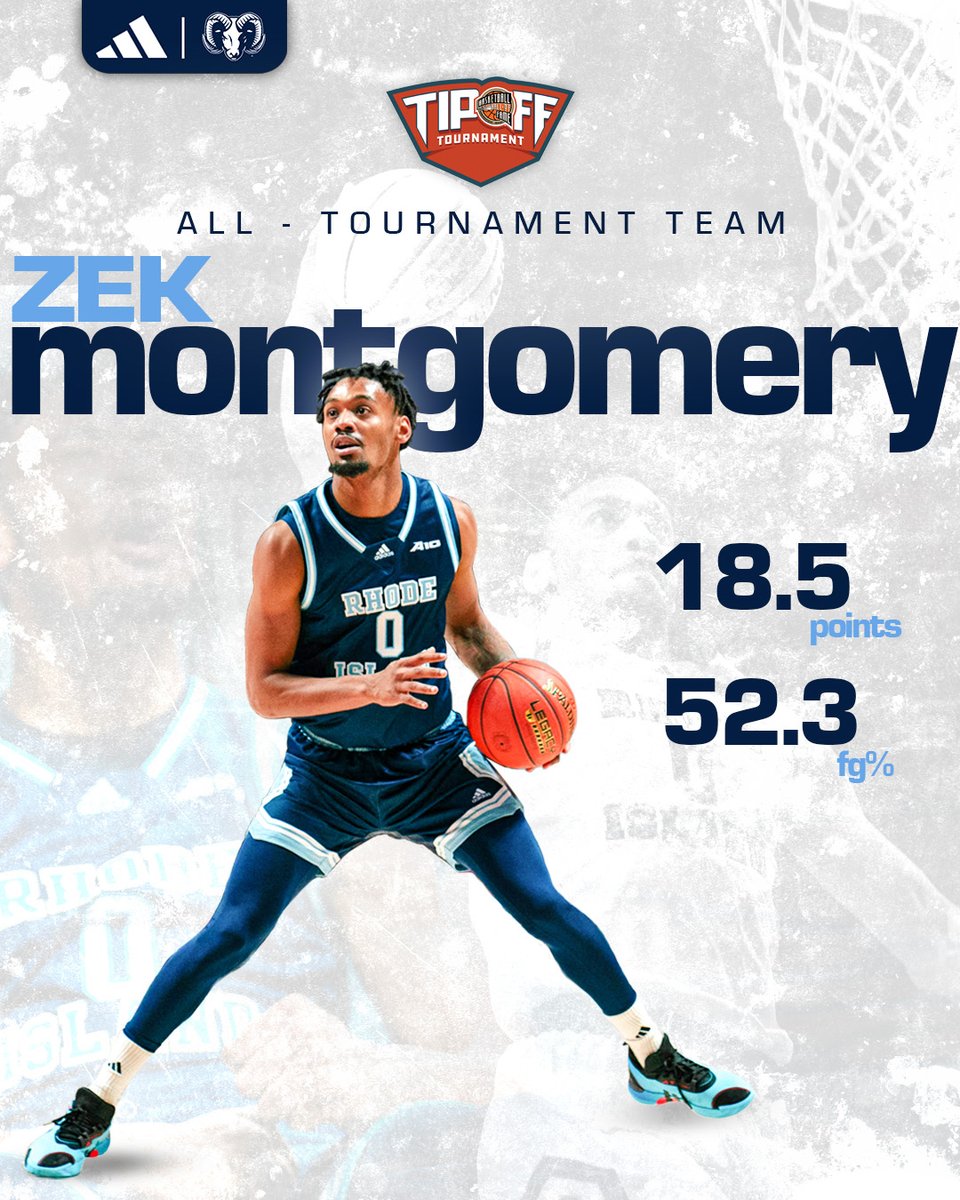 Rhody MBB (@rhodymbb) on Twitter photo All-Tournament Honors for <a href="/MontgomeryZek/">Zek Montgomery</a>
<a href="/hoophallu/">University of Hoophall</a> | #HOFTipOff
#GoRhody // #AttitudeIsEverything All-Tournament Honors for <a href="/MontgomeryZek/">Zek Montgomery</a>
<a href="/hoophallu/">University of Hoophall</a> | #HOFTipOff
#GoRhody // #AttitudeIsEverything