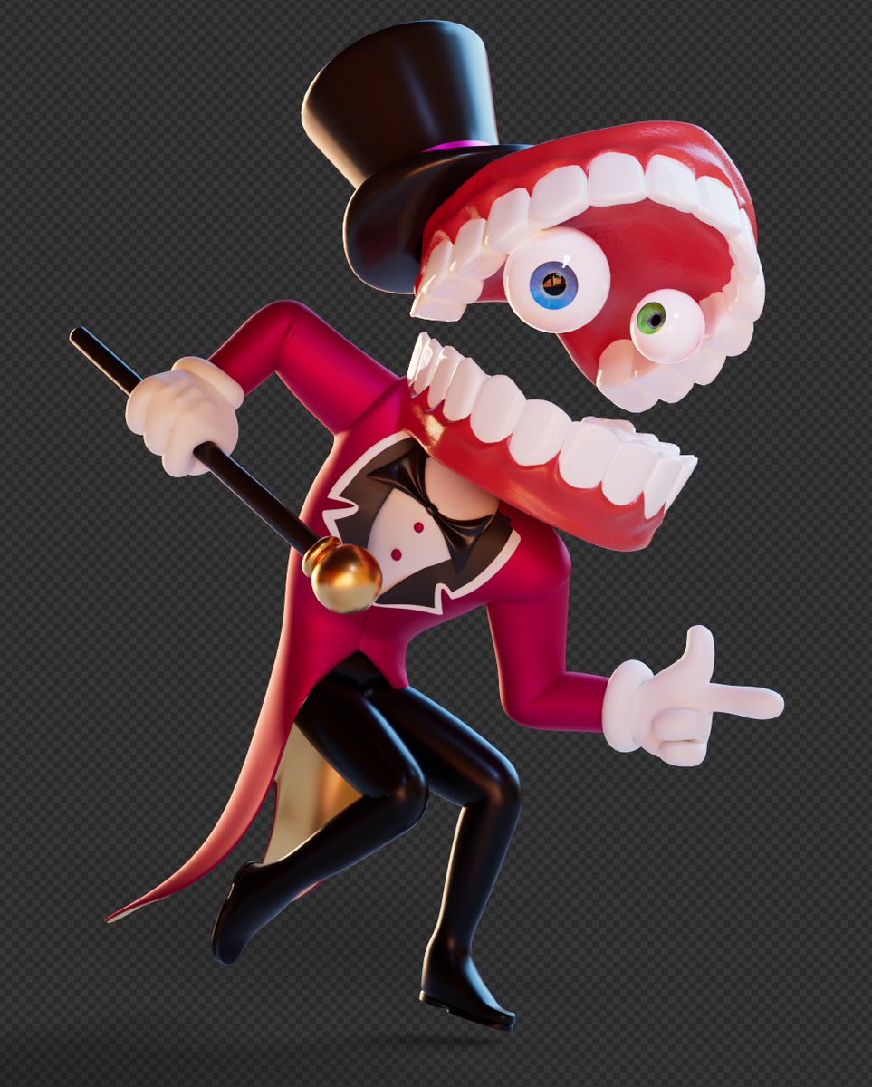 Yep he's done!
Animation with him soon on youtube!

#b3d #theamazingdigitalcircusfanart #theamazingdigitalcircus #blender #3dmodeling