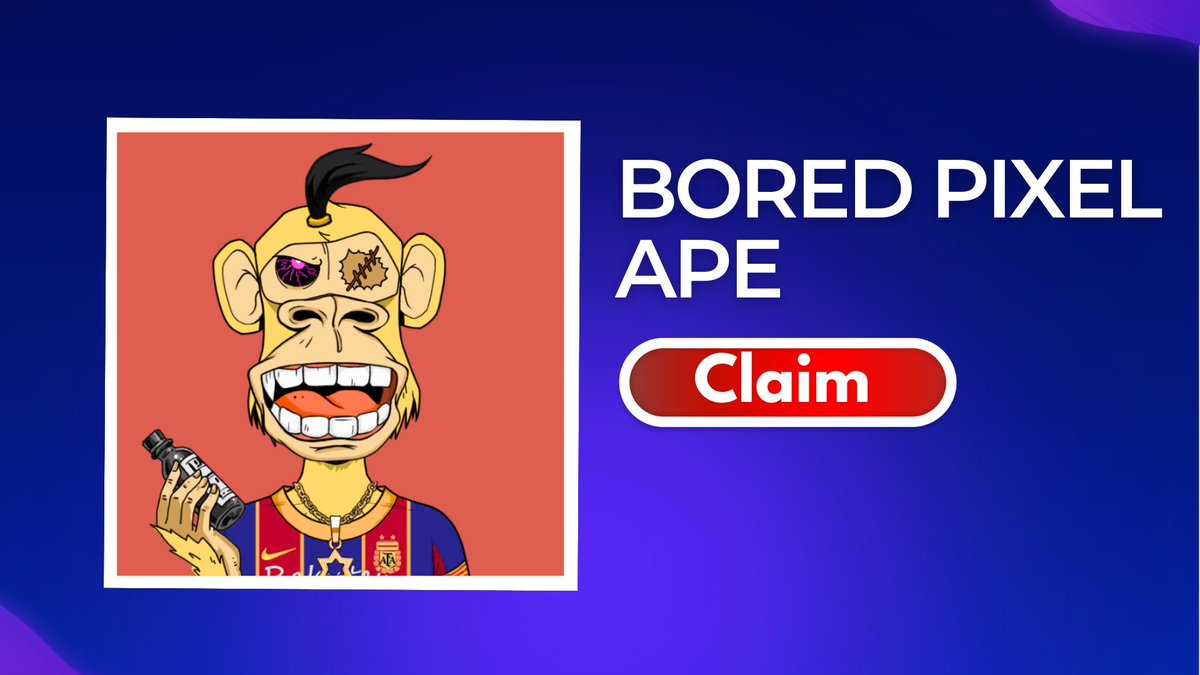 PepperCrypto_'s tweet photo. Bored Pixel Ape NFTs Mint Live 🎉

Join Giveaway ✅
Retweet ✅

👇GO👇
https://t.co/612WQiXmP3 https://t.co/6mRbxnWcqH