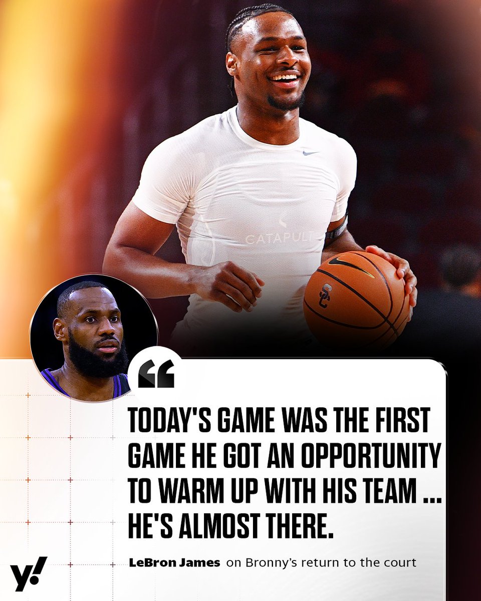 Balldontlie's tweet image. LeBron James weighed in on Bronny James warming up for the first time this season amid recovery from cardiac arrest.